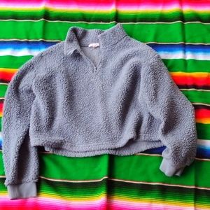 Short sweater soft fuzzy blue by Love Tree girls XL